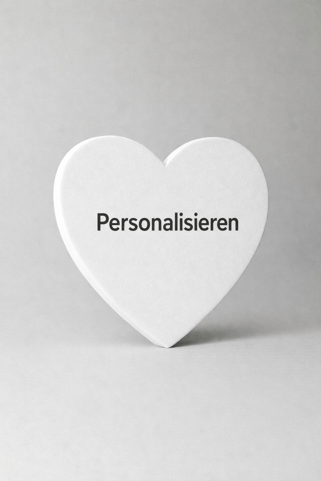 Personalisierbares Leinwandbild in Herzform